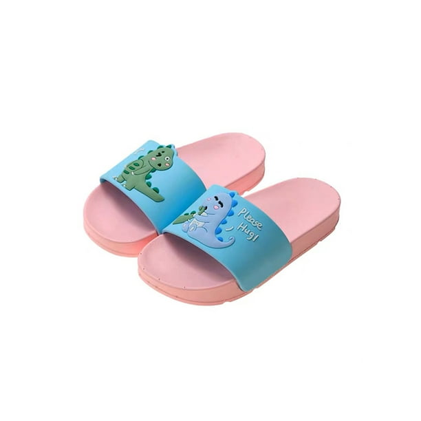 Pink Cute Cartoon Dinosaurs Indoor Flip Flops For Men Pink Cute Cartoon Dinosaurs Indoor Flip Flops For Men
